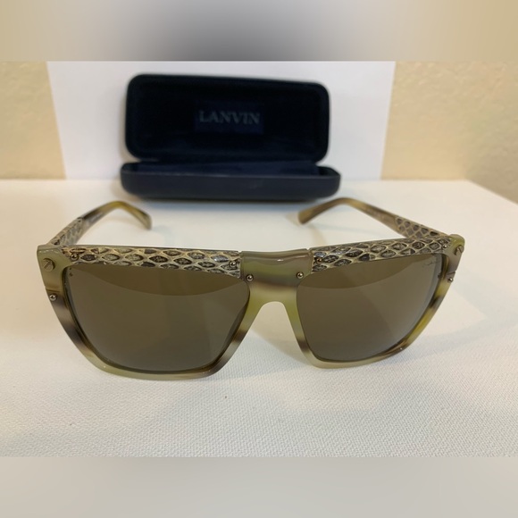 LANVIN SLN 501 Col.092N.Python Sunglasses. Made in Italy - Picture 1 of 6